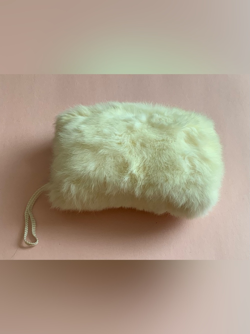 Vintage 50s Children’s Fur Muff in Cream